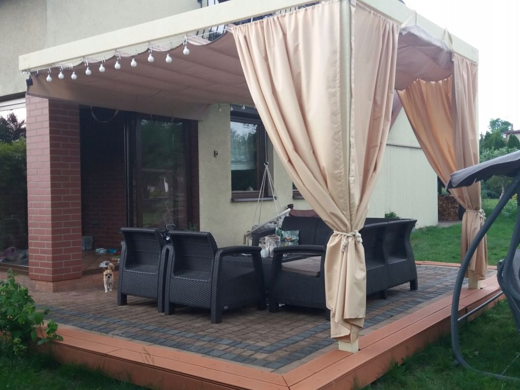 CUSTOMIZED OUTDOOR CURTAIN, WATERPROOF, FOR PERGOLA, PATIO Gazebo Brand Sun Shade