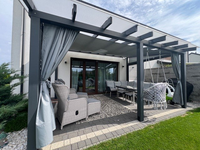 CUSTOMIZED OUTDOOR CURTAIN, WATERPROOF, FOR PERGOLA, PATIO Gazebo Length 100 cm