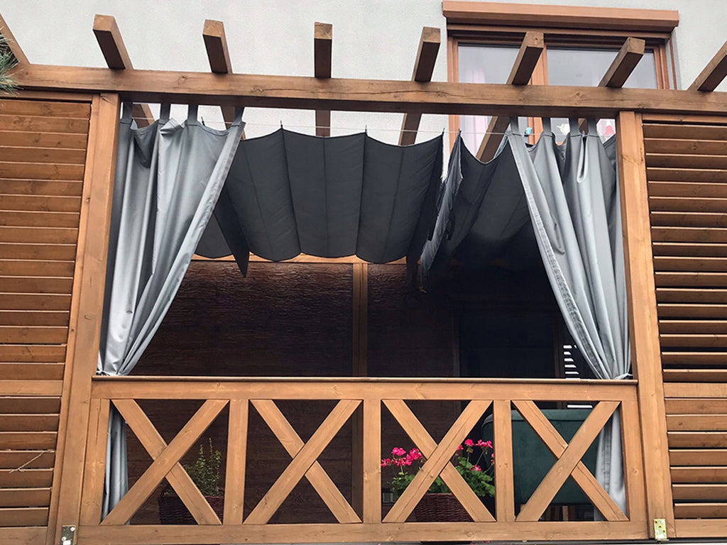 CUSTOMIZED OUTDOOR CURTAIN, WATERPROOF, FOR PERGOLA, PATIO Gazebo Main material fabric