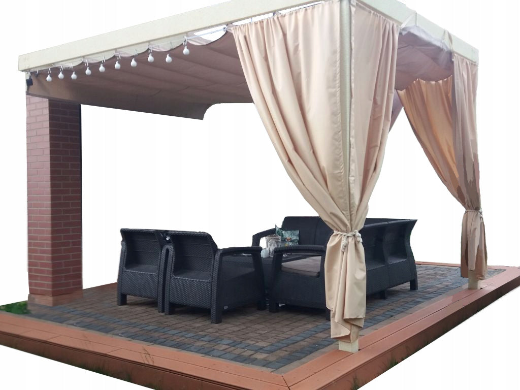 CUSTOMIZED OUTDOOR CURTAIN, WATERPROOF, FOR PERGOLA, PATIO Gazebo Manufacturer code KURTYNA_DECOR