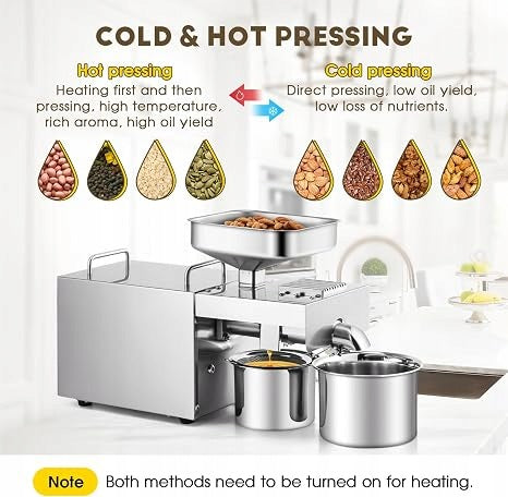 CW29 CGOLDENWALL OIL PRESS 1500 IN STAINLESS STEEL 220V Dominant color silver/gray