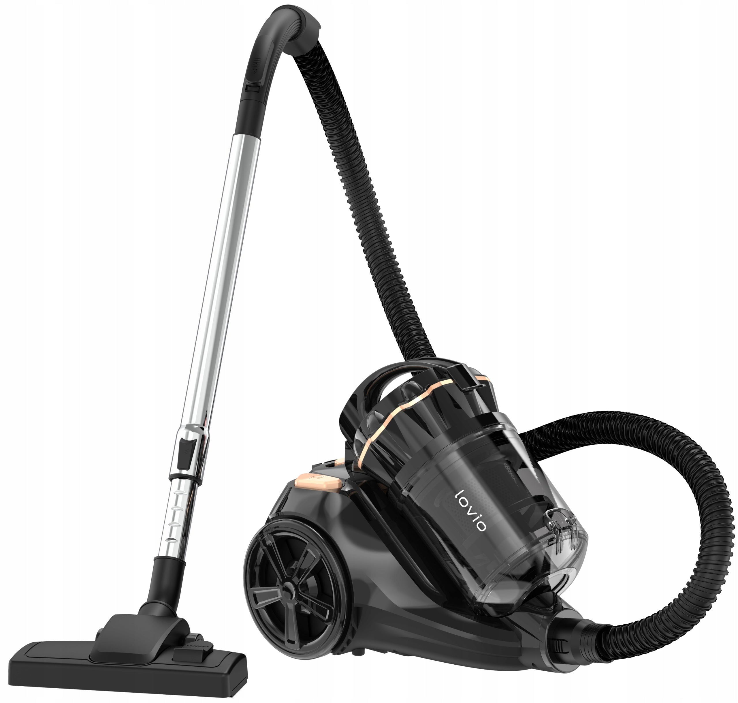 CYCLONE BAGLESS VACUUM CLEANER POWERFUL TURBO BRUSH HEPA FILTER 15in1 LOVIO Dominant color black