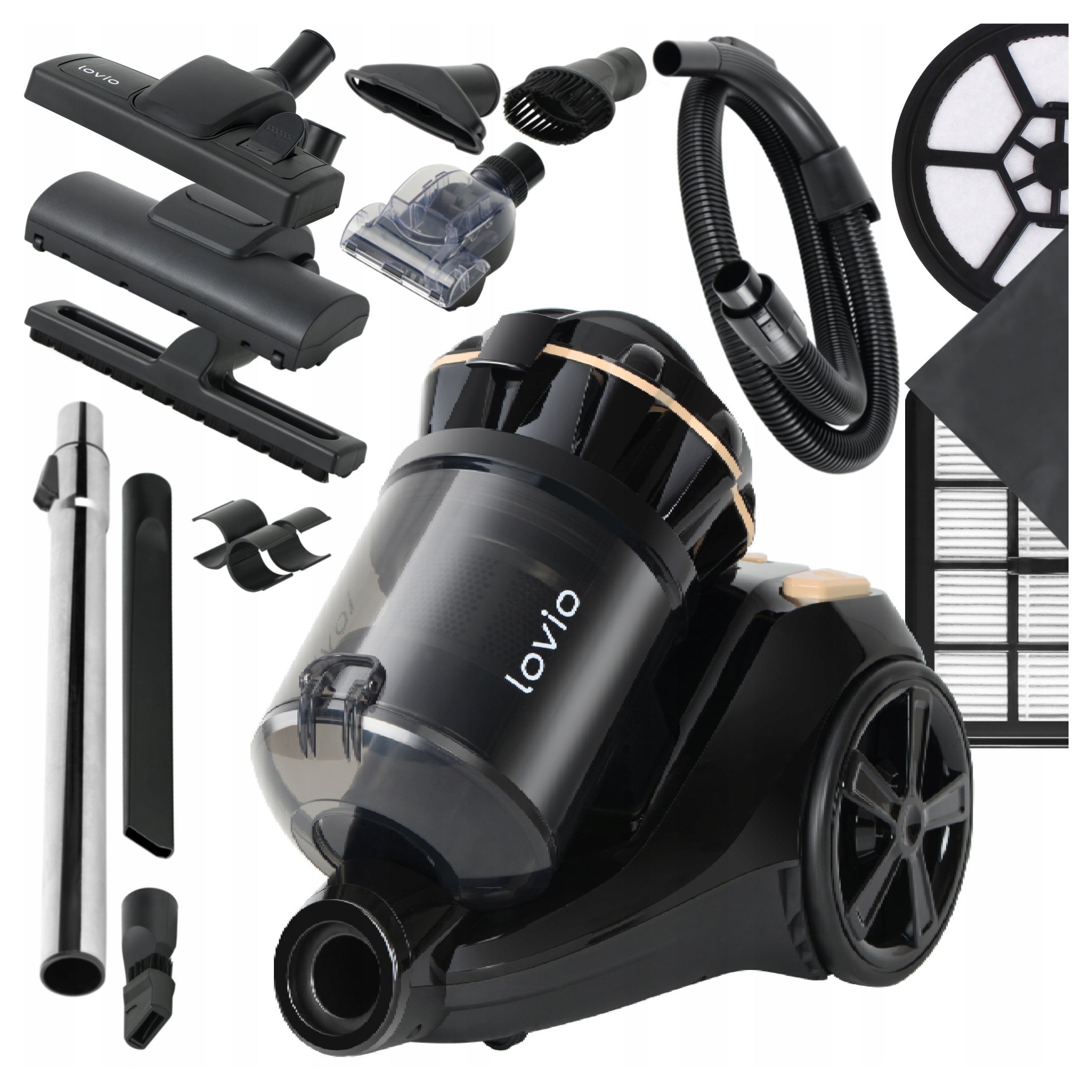 CYCLONE BAGLESS VACUUM CLEANER POWERFUL TURBO BRUSH HEPA FILTER 15in1 LOVIO