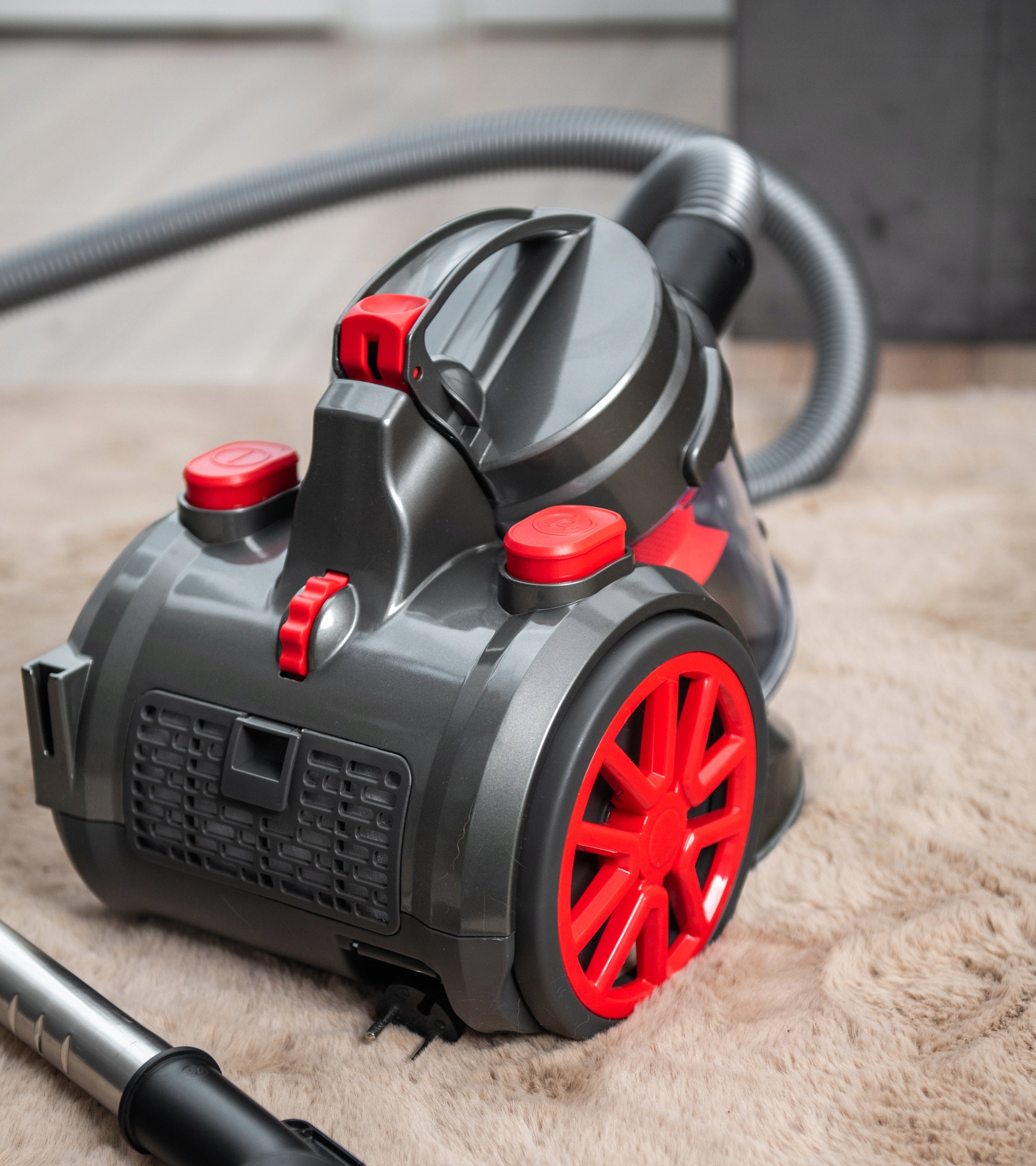 CYCLONE VACUUM CLEANER BAGLESS TURBO BRUSH ADJUSTMENT RETRACTOR POWERFUL 4000W Dominant color silver/gray