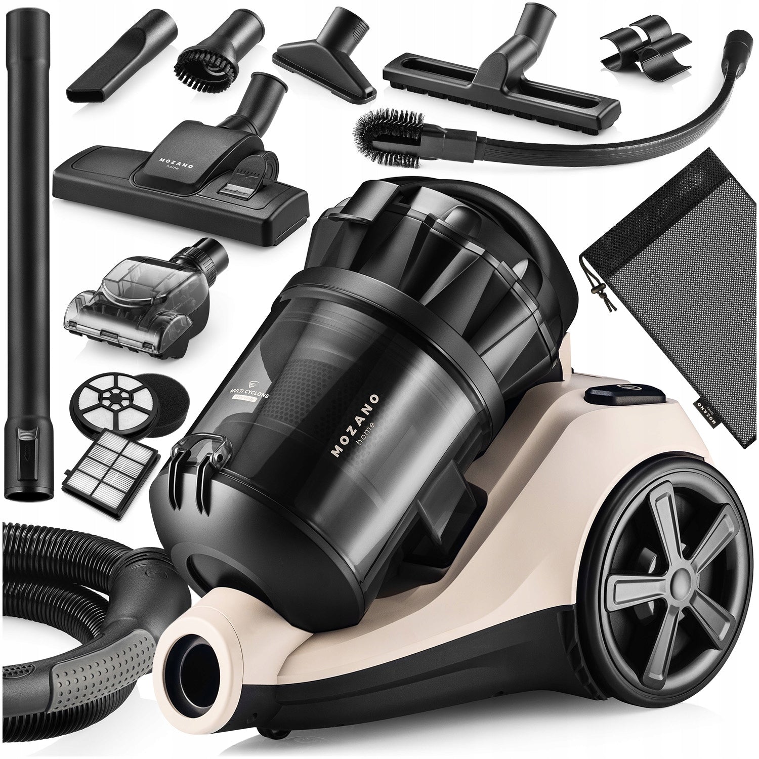 CYCLONE VACUUM CLEANER BAGLESS TURBO BRUSH HEPA FILTER 3L MOZANO