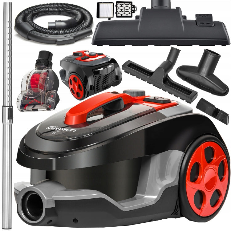 CYCLONE VACUUM CLEANER LEHMANN BAGLESS TURBO BRUSH 4000W HEPA FILTER QUIET