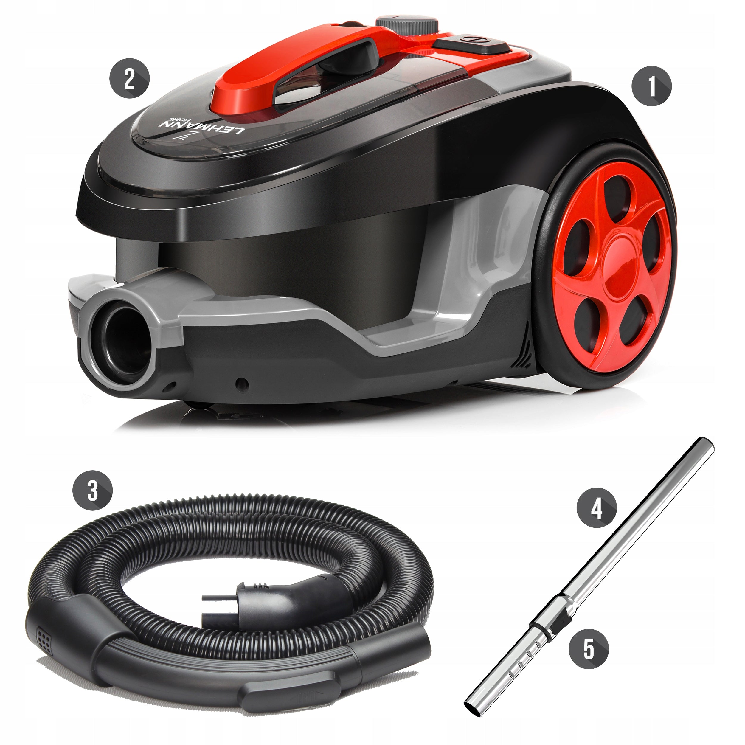 CYCLONE VACUUM CLEANER LEHMANN BAGLESS TURBO BRUSH max 4000W HEPA QUIET Manufacturer code ODKURZACZ CYKLONOWY BEZWORKOWY DOMOWY