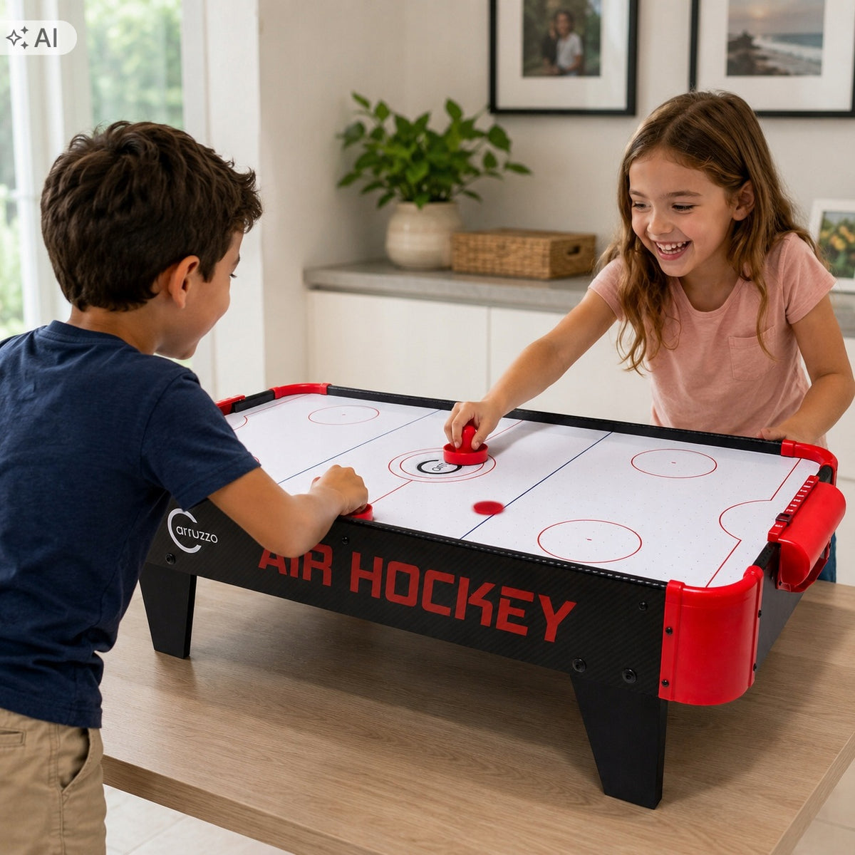 CYMBERGAJ GAME TABLE AIR HOCKEY LARGE FOR CHILDREN 85CM Manufacturer code cymbergaj duży gra air hockey hokej