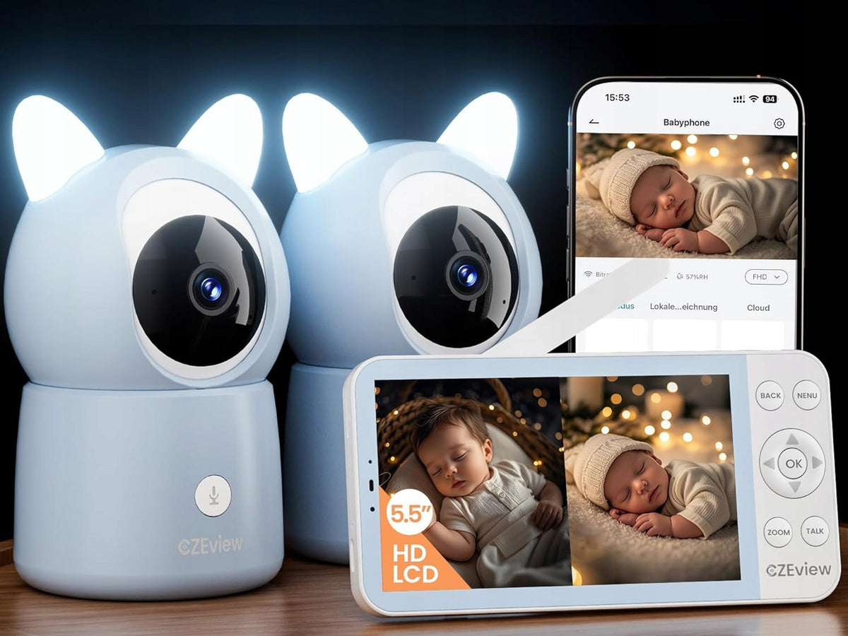 CZEVIEW BM6 Baby Monitor Electronic Camera 2K 4X Zoom 5.5 HD WLAN Application Brand no brand