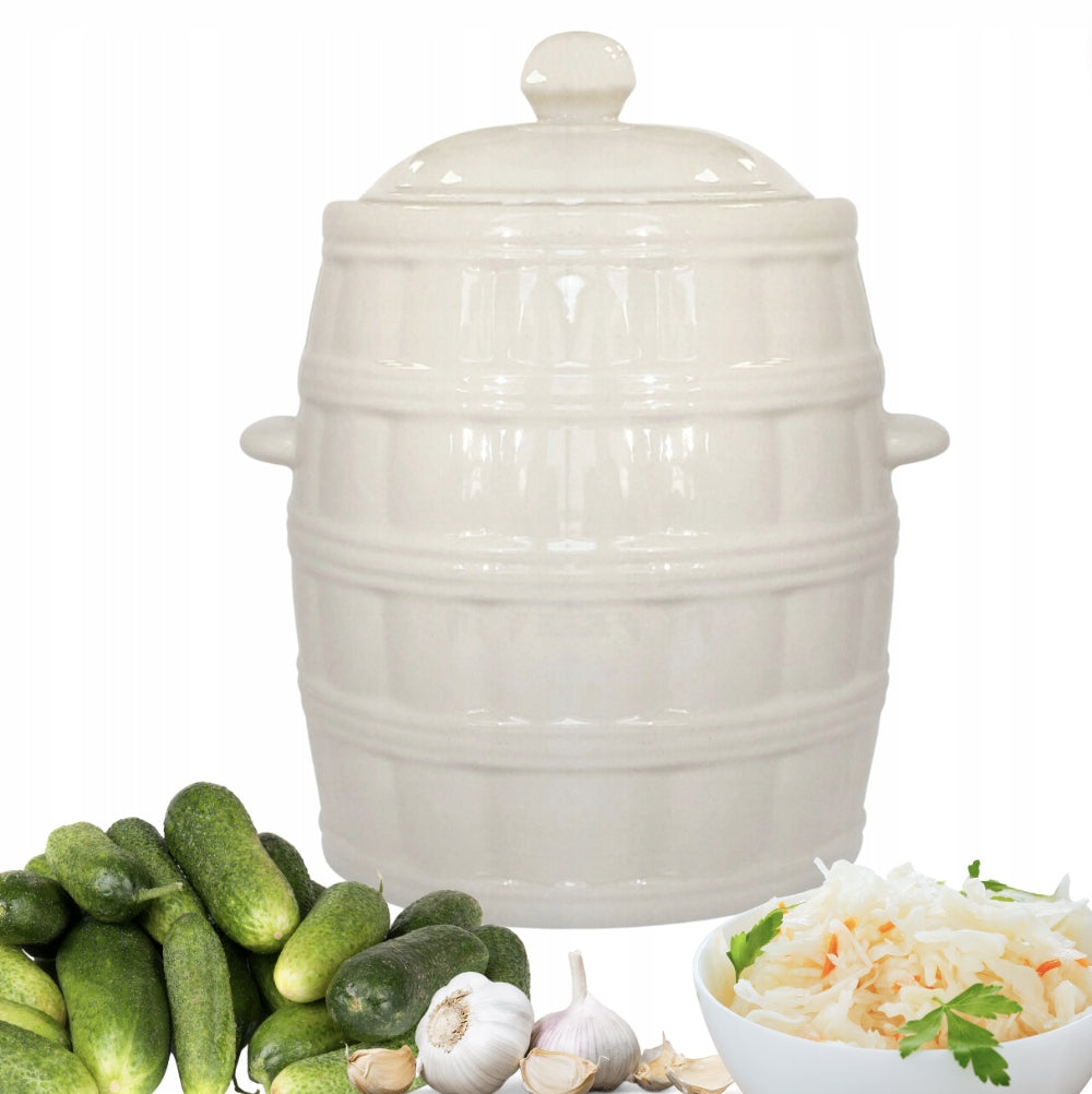 Cabbage pickling barrel for stoneware cucumbers with lid KRYSTYNKA 3,2 l Brand Krystynka