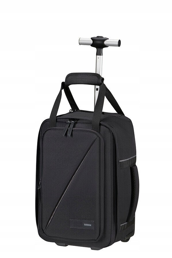 Cabin backpack on wheels dimensions for RYANAIR American Tourister black Brand American Tourister