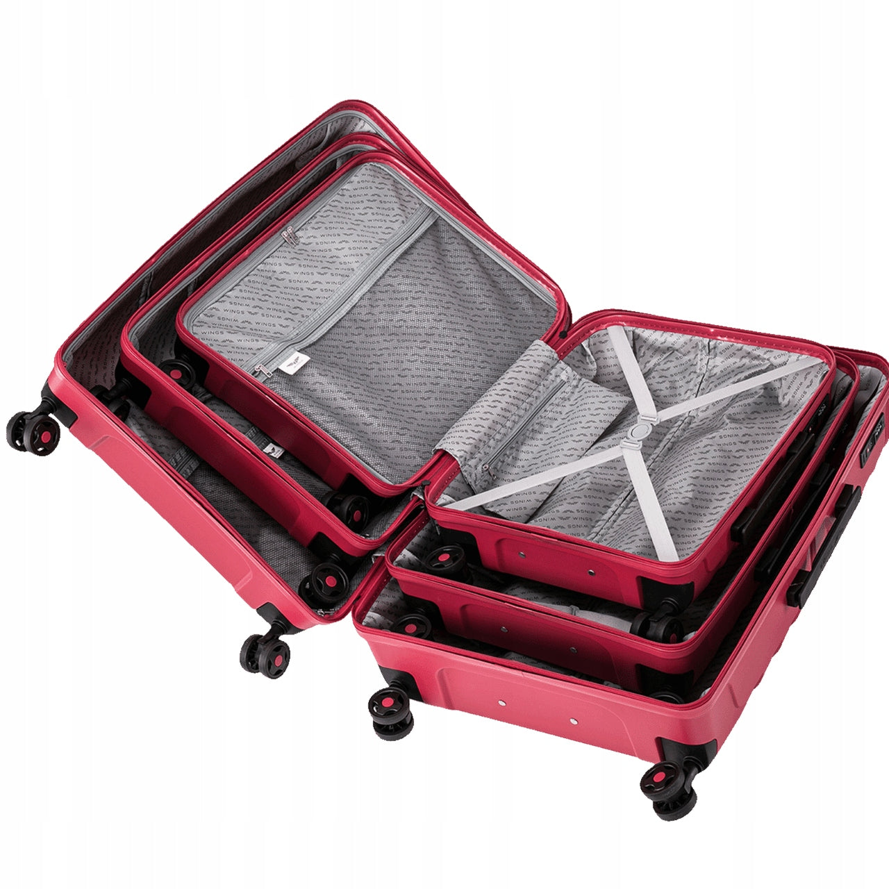 Cabin case WINGS polypropylene roomy travel luggage on wheels Packaging status original