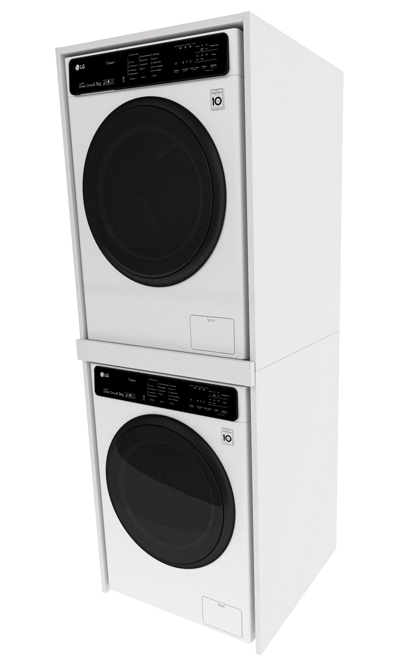 Cabinet for washing machine and dryer POST 180 cm 180x66x65 buildings White EAN (GTIN) 5906781029634