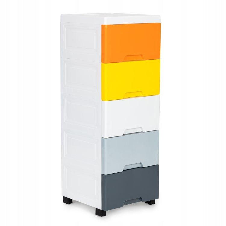 Cabinet on wheels with 5 containers colorful multifunction organizer Brand Multistore