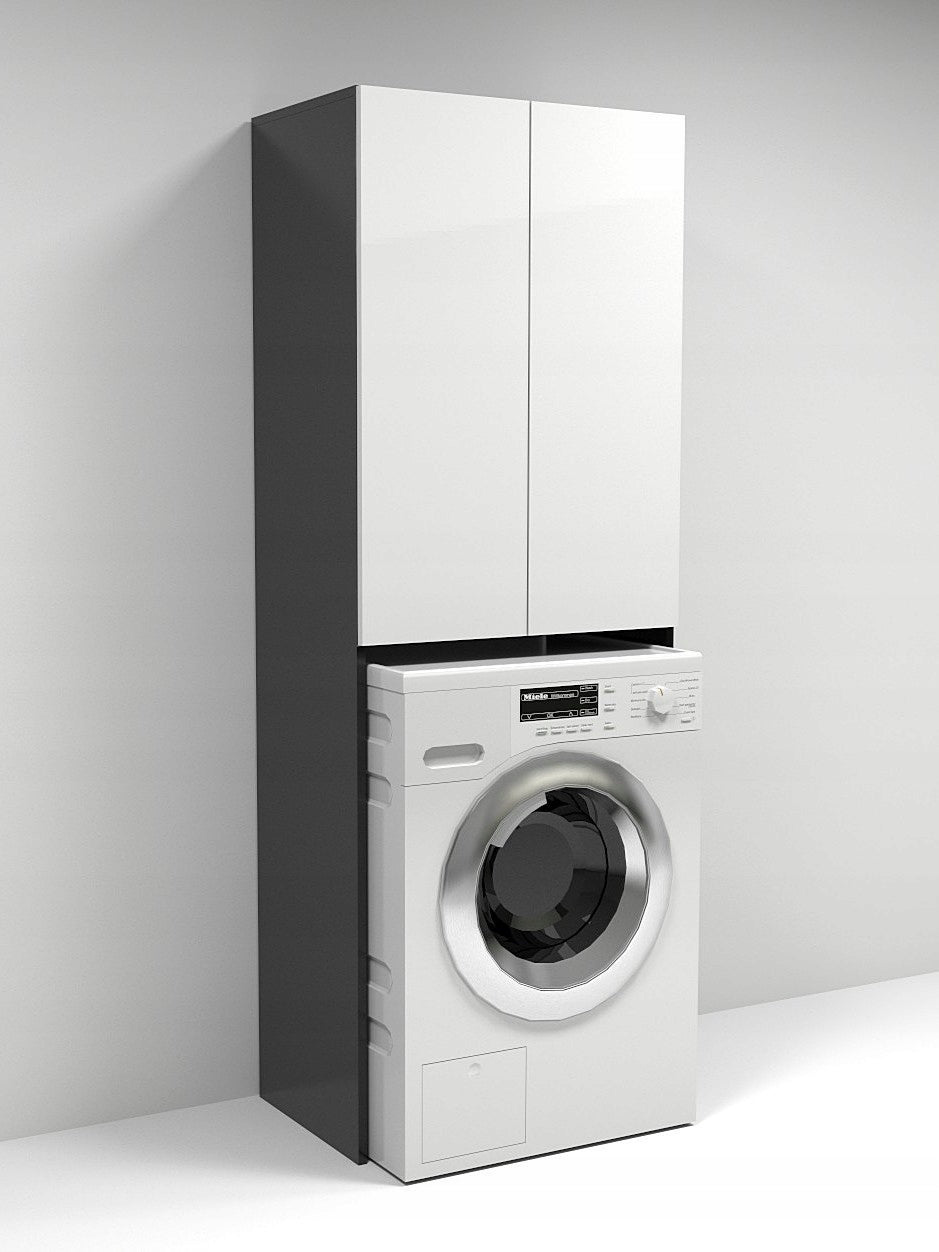 Cabinet over washing machine black + black gloss Brand no brand