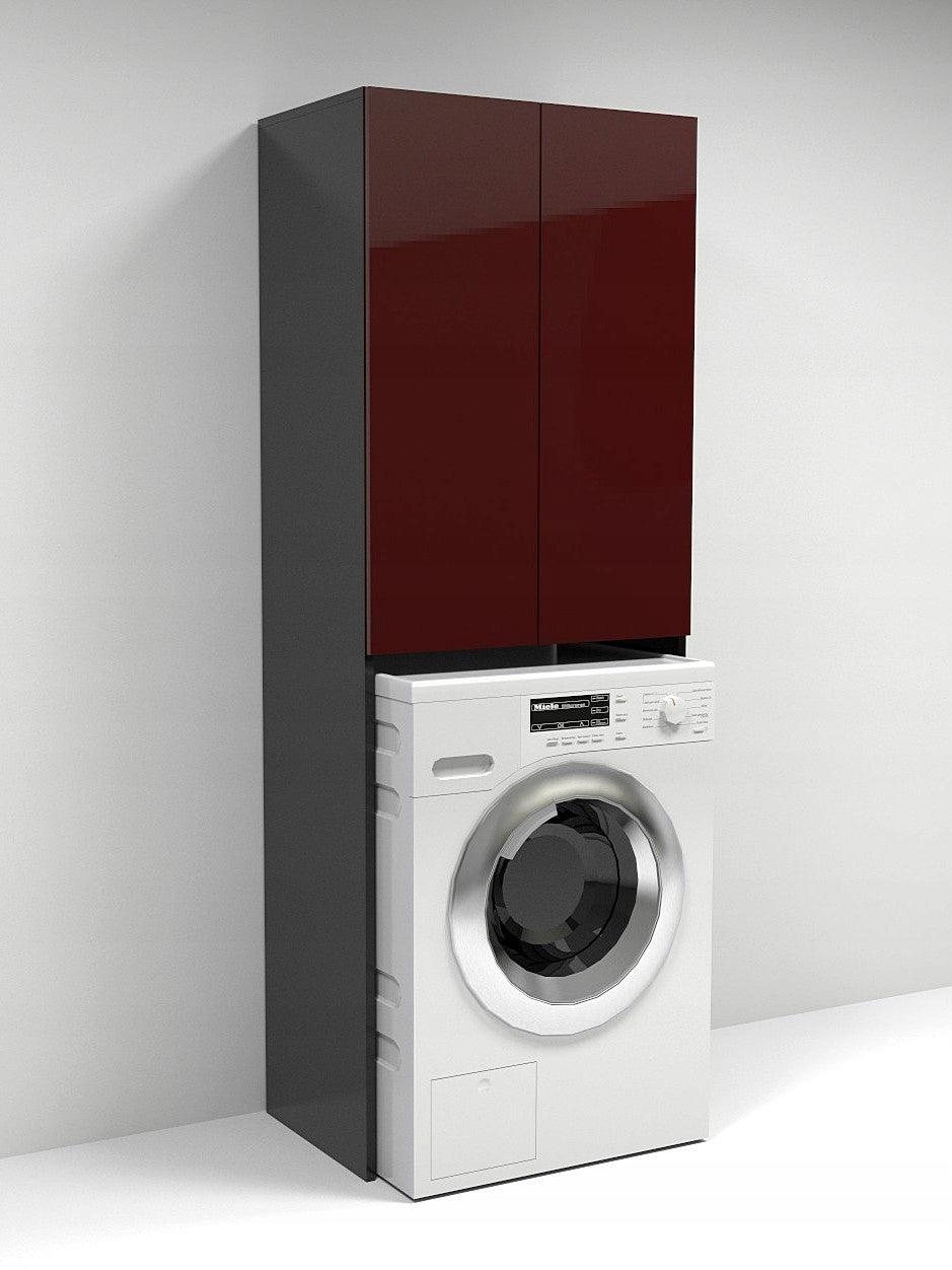 Cabinet over washing machine black + black gloss Manufacturer code Szafka nad pralke