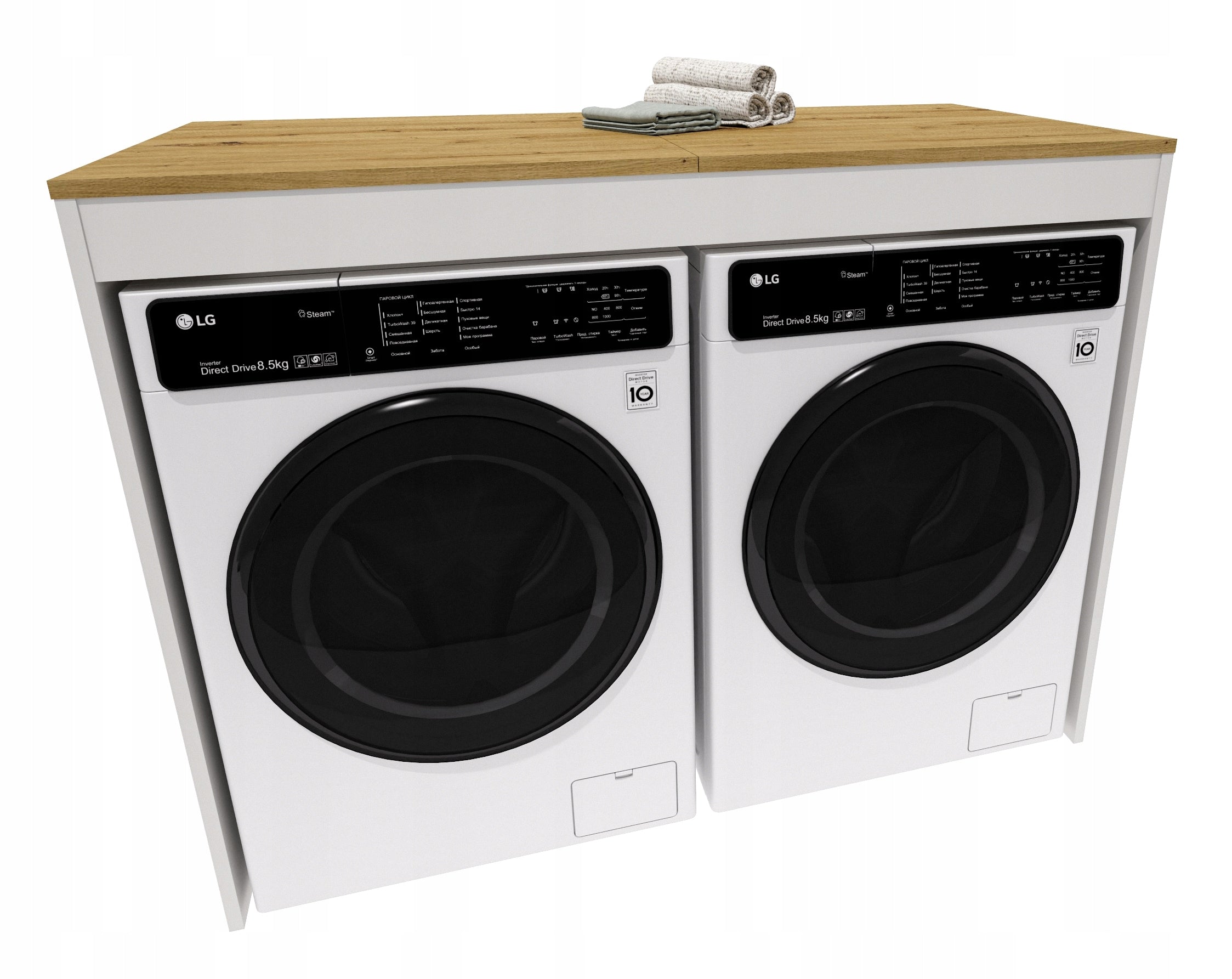 Cabinet washing machine dryer bookcase bathroom built-in washing machine dryer oak artisan Packaging status original