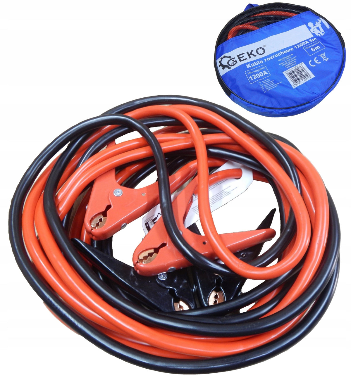 Cables Booster cables in a case 1200A 6m + Case SOLID THICK 35 mm2