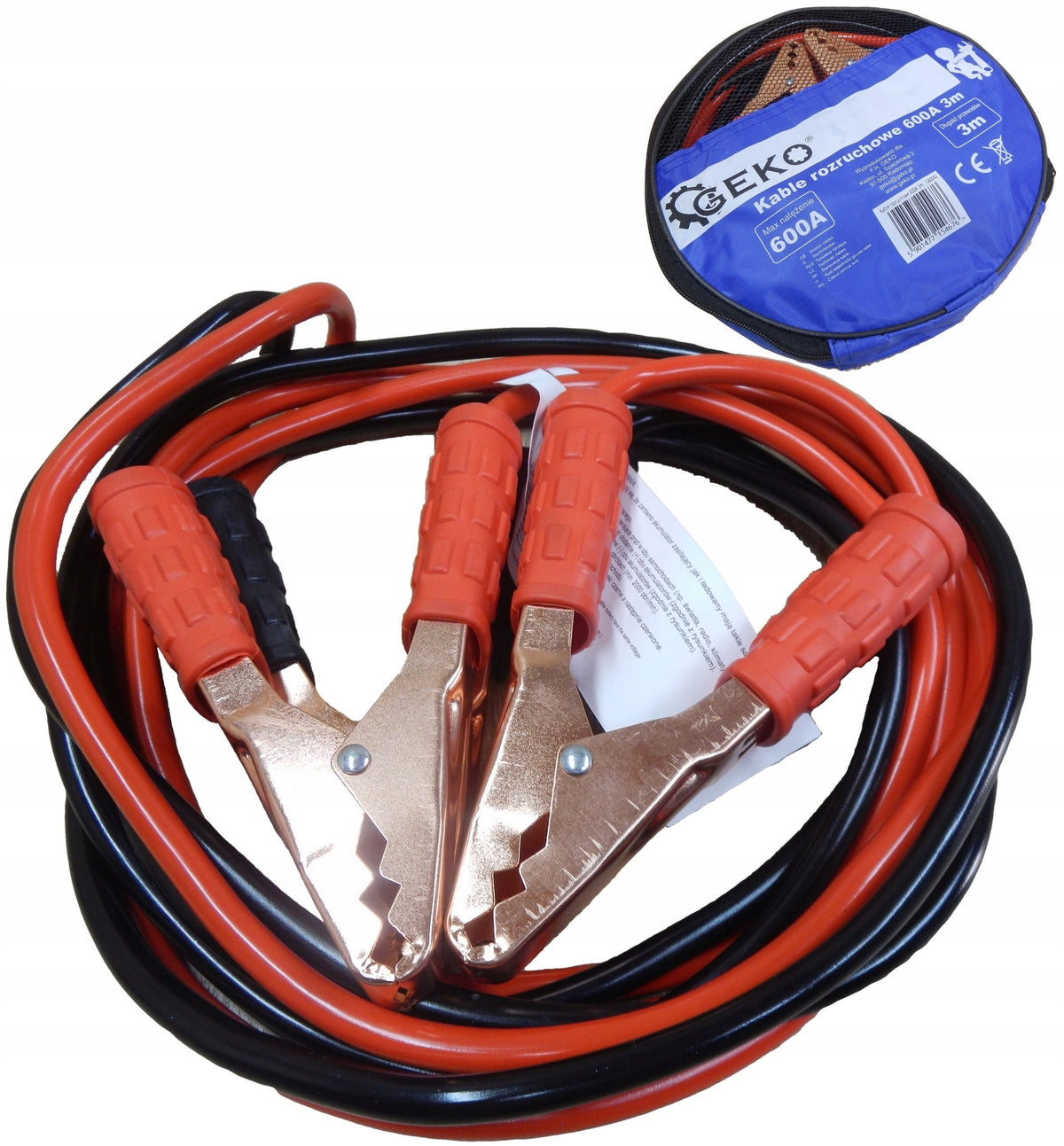 Cables Booster cables in a case 600A 3m + Case SOLID THICK 10mm2