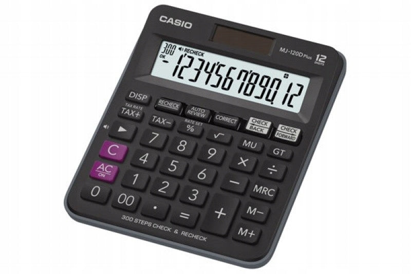 Calculator Casio MJ-120D PLUS, 126,5x148mm, 12-digit, black