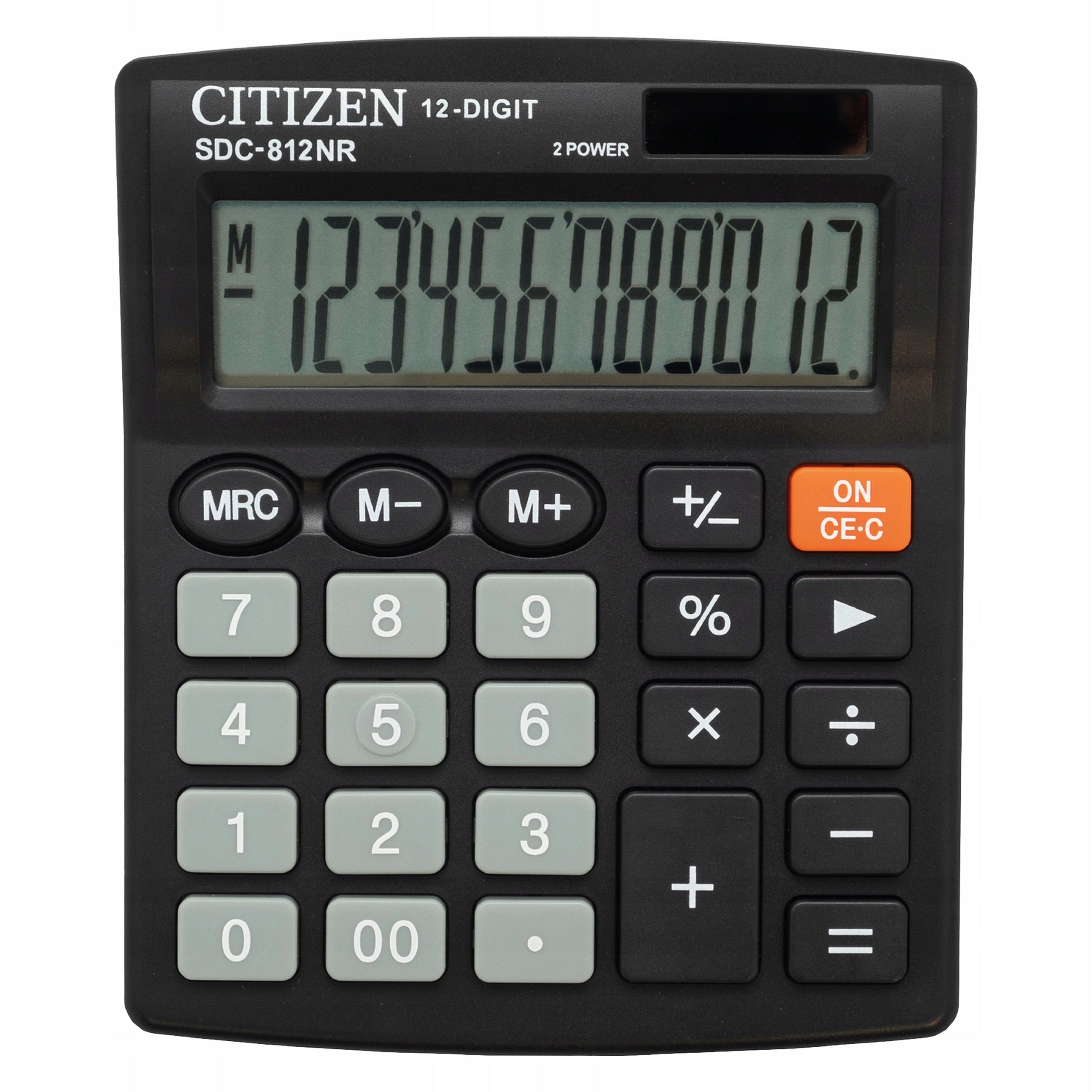 Calculator Citizen SDC 812 NR 12 digits black office for office
