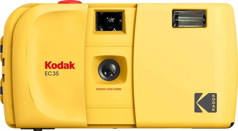 Camera KODAK EC35 yellow 35mm with lamp without retro focus