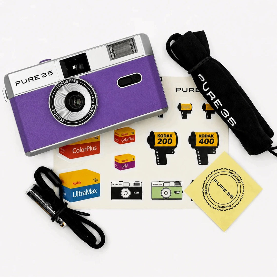 Camera KODAK PURE 35 35 mm analog replaceable films REUSABLE PURPLE Manufacturer code 1095496