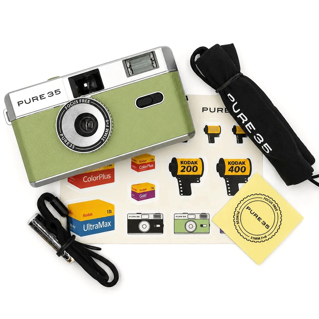 Camera KODAK PURE 35 35 mm analog replaceable reusable film GREEN Manufacturer code 1095454