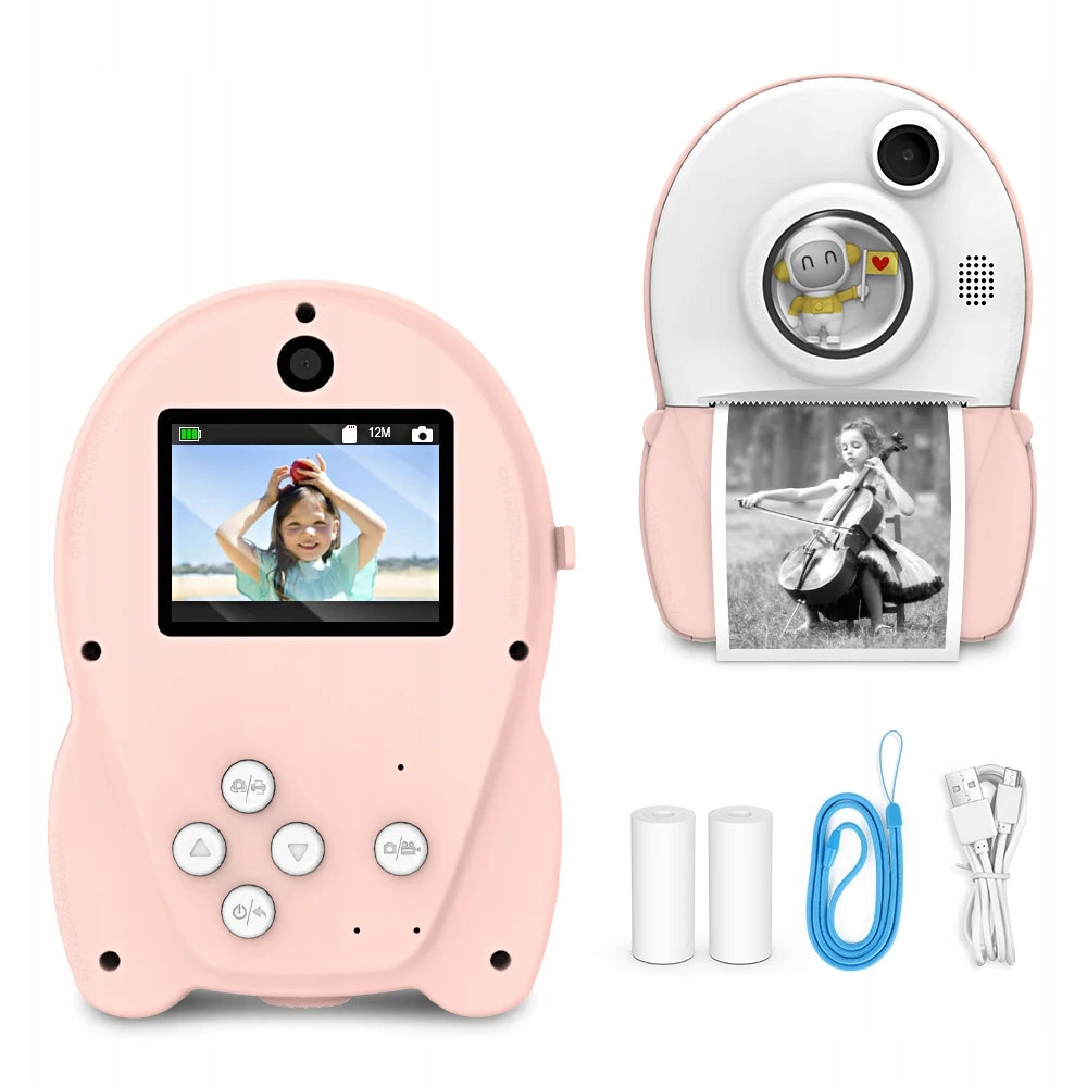Camera SHONA KCP04 for children thermal printer 1080P Drukuś PRO +2 ROLLS