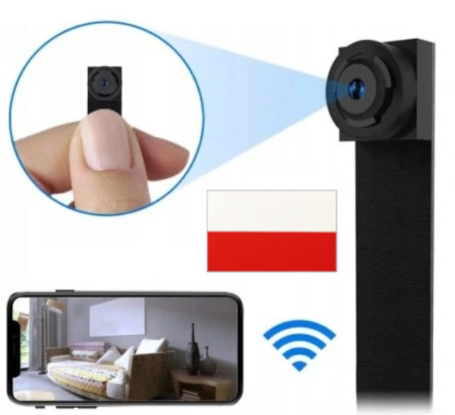 Camera mini spy strip camera draVires WiFi button + sticker Packaging status original