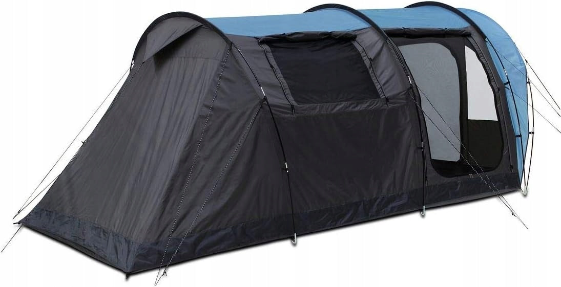 Camping Hiking Tent 4-Person Garden Tunnel Waterproof Lightweight Manufacturer code Duży Namiot kempingowy Niebieski Wodoodporny