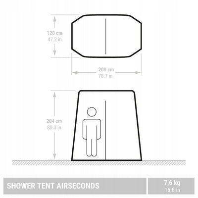 Camping Shower Tent Inflatable Airseconds Fabric Fresh Color white
