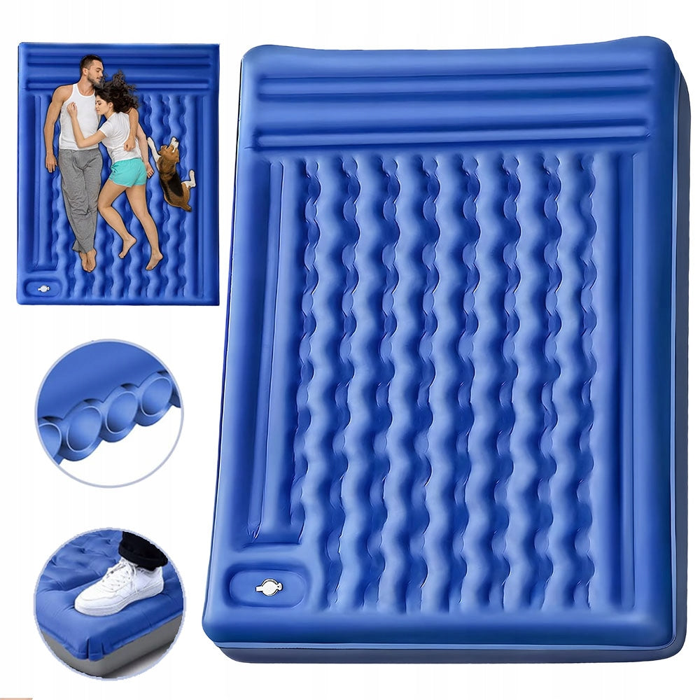 Camping Sleeping Mat Mattress 200x140cm Inflatable Mattress Built-in Pump