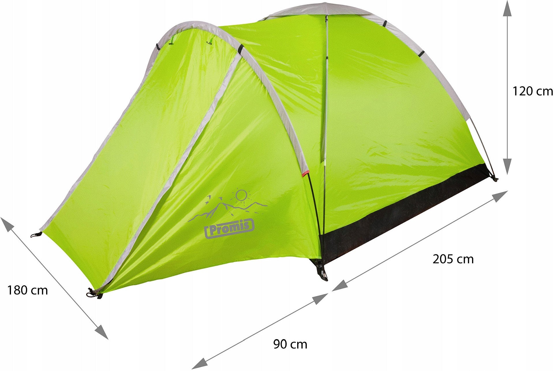 Camping TENT 2 x 2m ALPENAIR PRO MOSQUITO NET VESTIBULE Kind travel