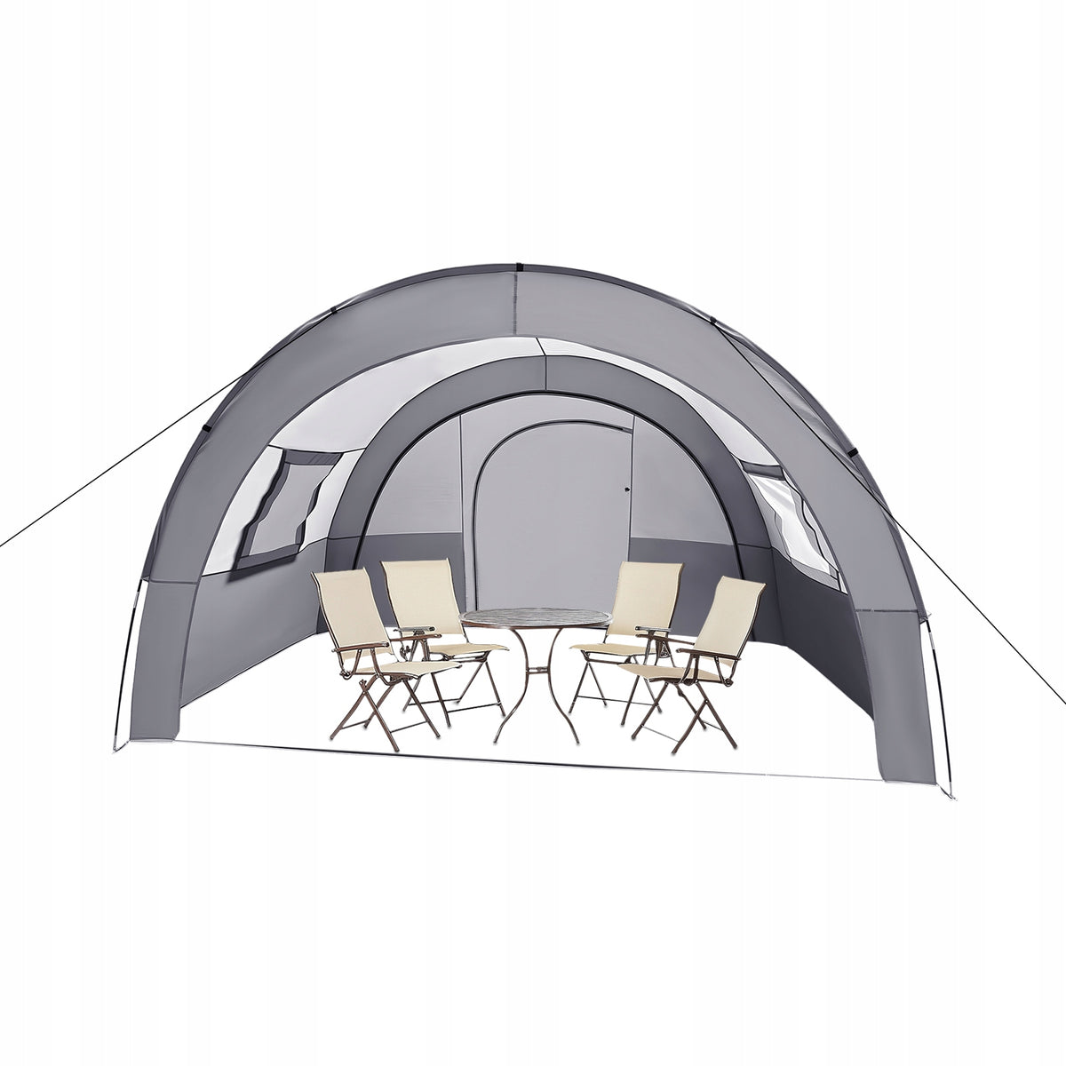 Camping Tunnel Tent, 6-Person Waterproof Tent, Family Tunnel Tent