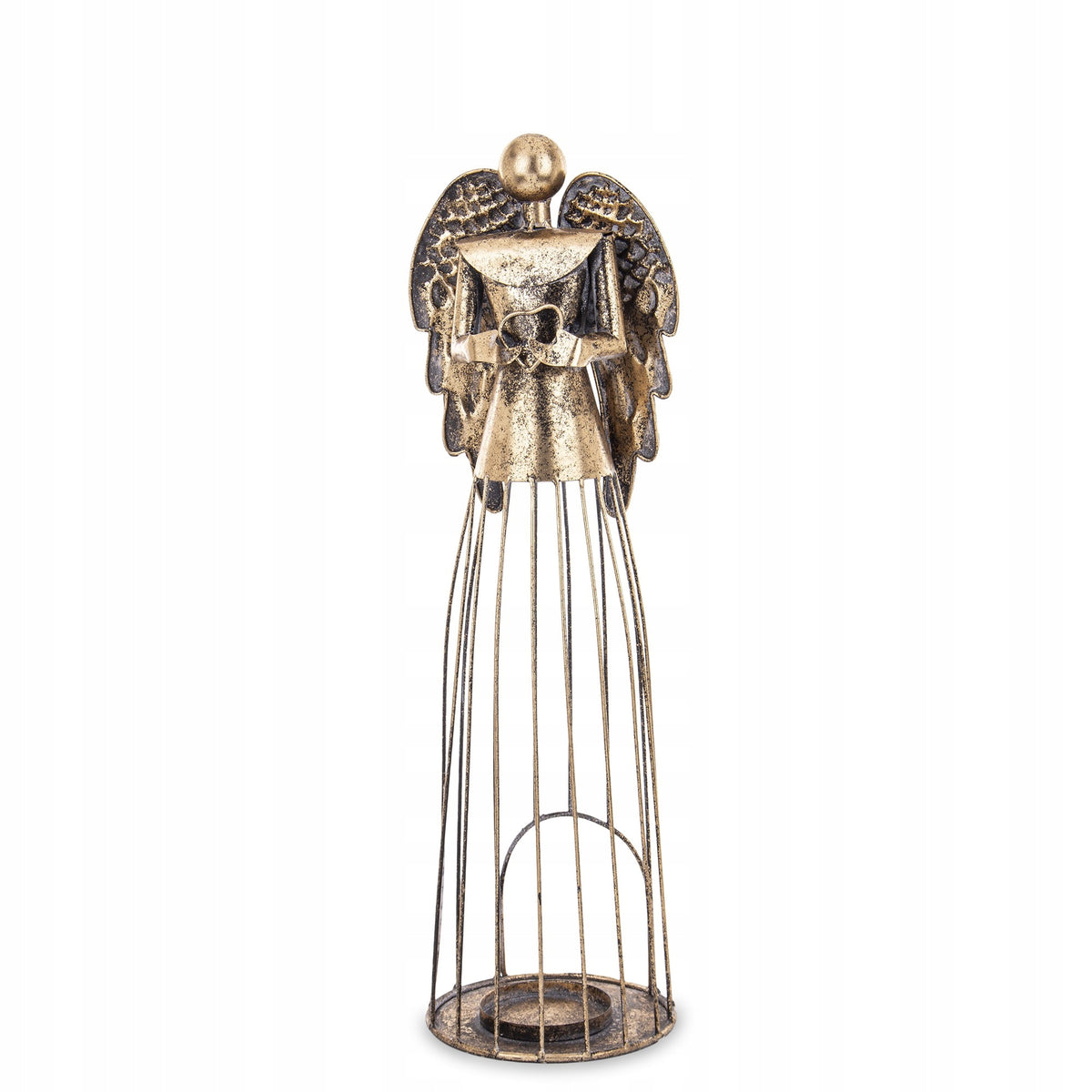 Candle holder Angel figurine for tealight metal loft angel industrial ornament