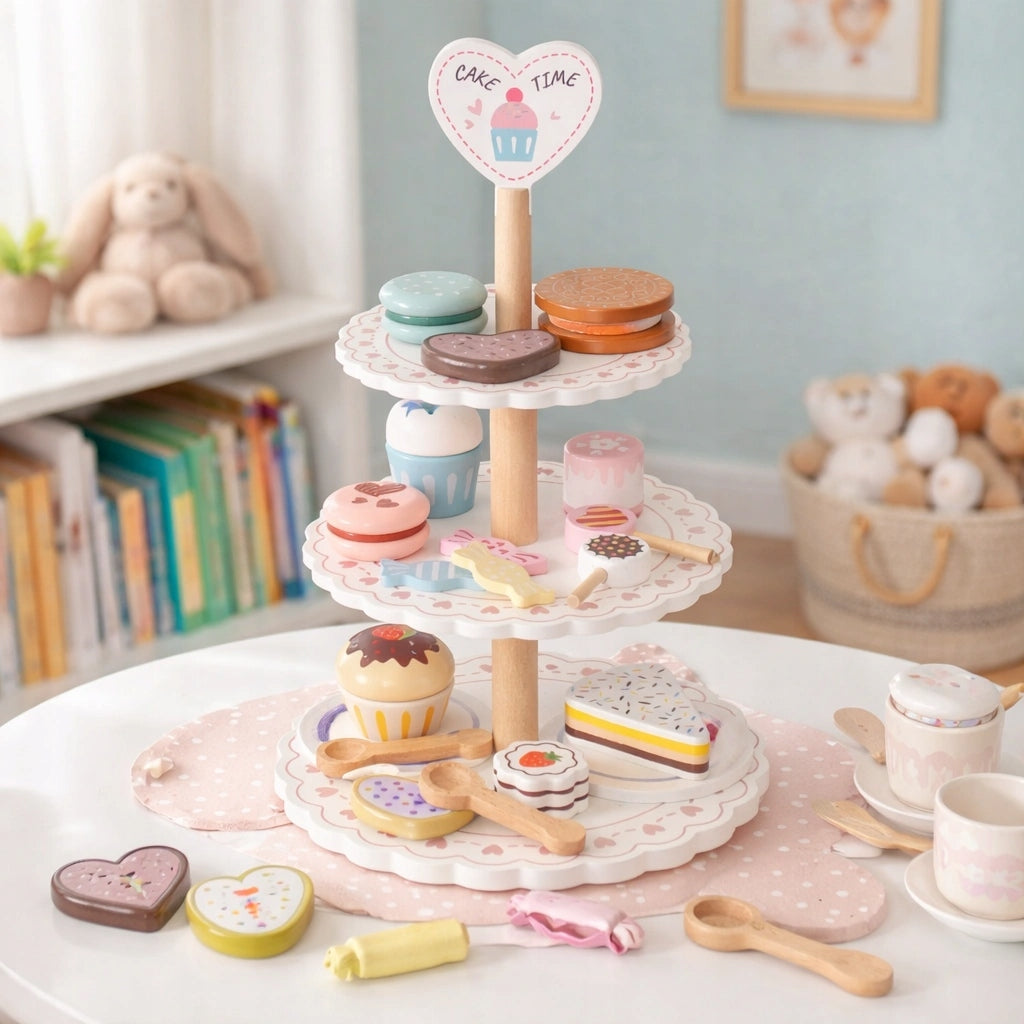 Candy Patera Wooden Cake Cupcakes for Kids Packaging status original