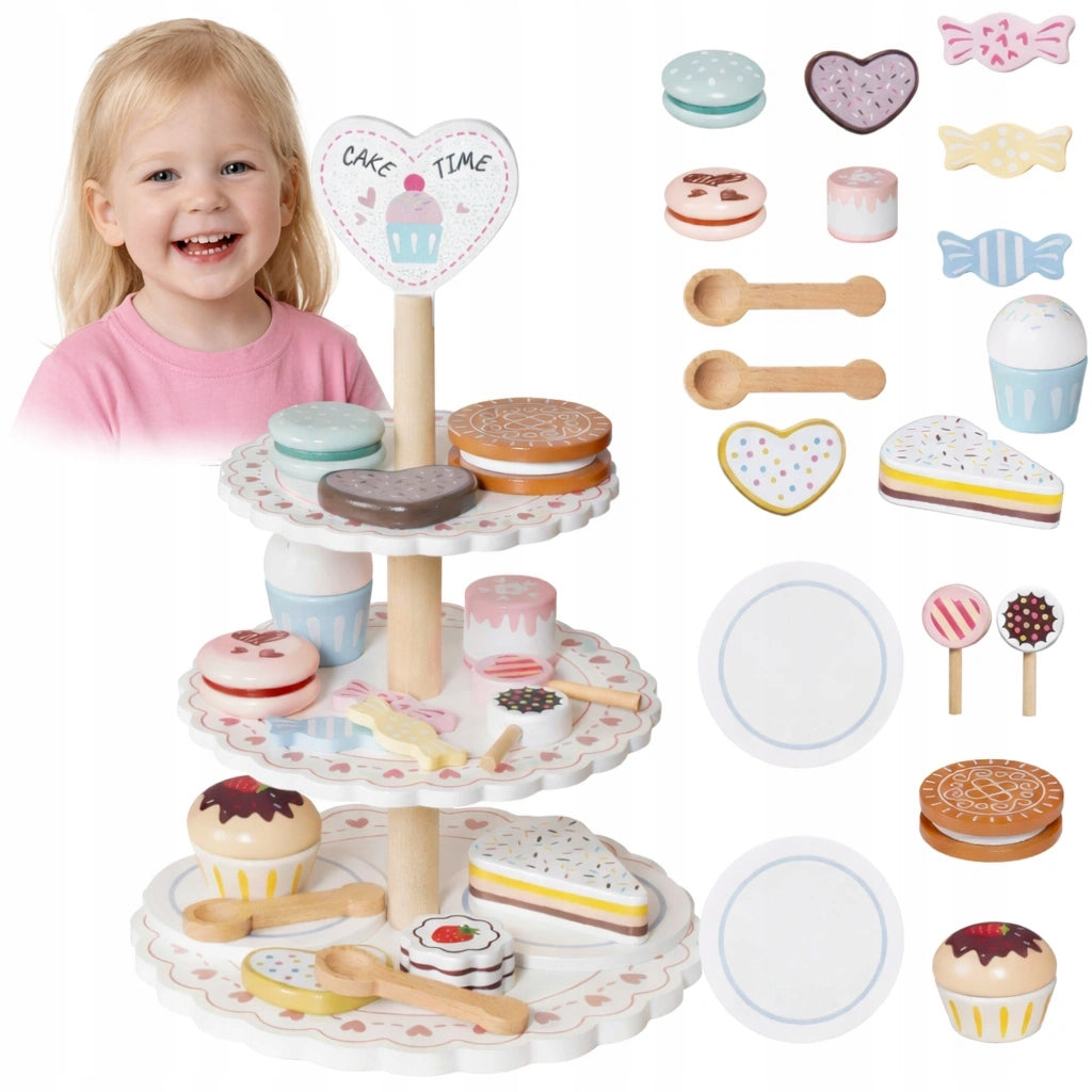 Candy Patera Wooden Cake Cupcakes for Kids