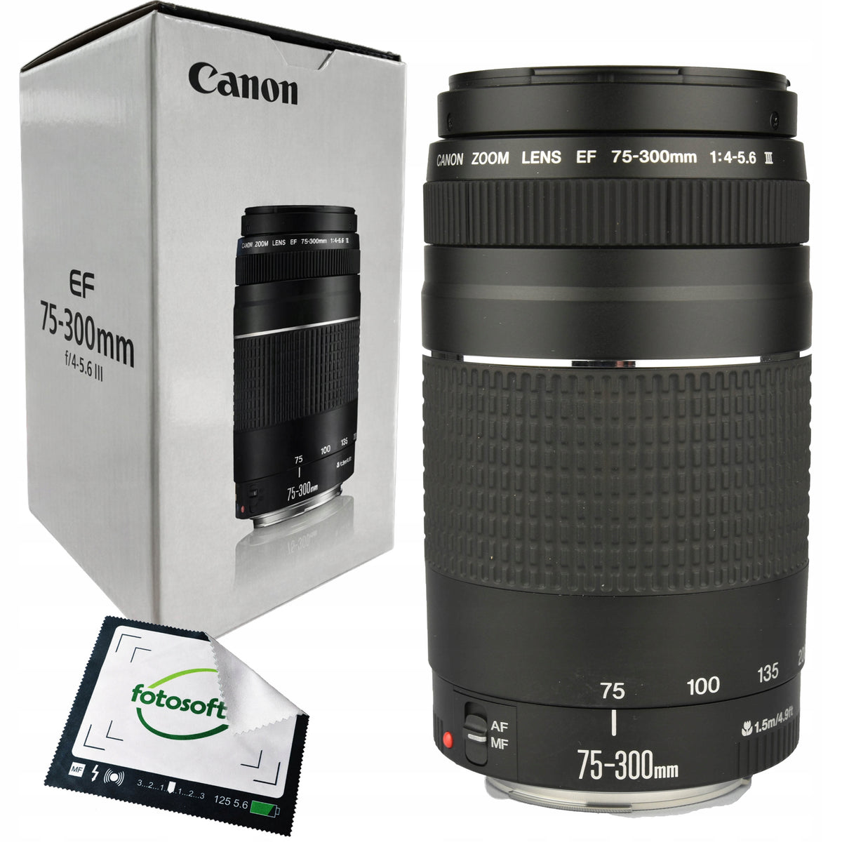 Canon EOS 2000D + 18-55mm DC III + 75-300 DC III Wi-Fi NFC 24MP Manufacturer code 2728C017