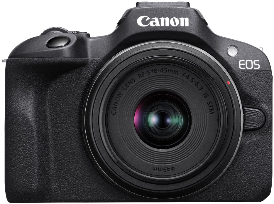 Canon EOS R100 + RF-S 18-45mm Lens / 24MP / APS-C Sensor / 4K Video / Image Stabilization / STM Motor Packaging status original