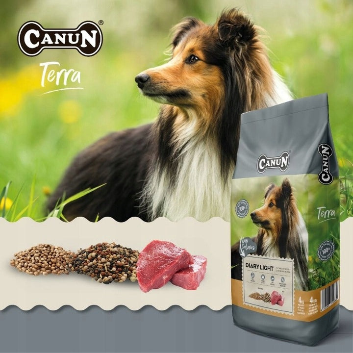 Canun Terra Diary dry food for overweight dogs and seniors BEEF 18kg Brand Canun