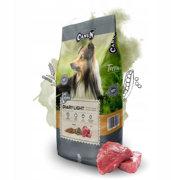 Canun Terra Diary dry food for overweight dogs and seniors BEEF 18kg