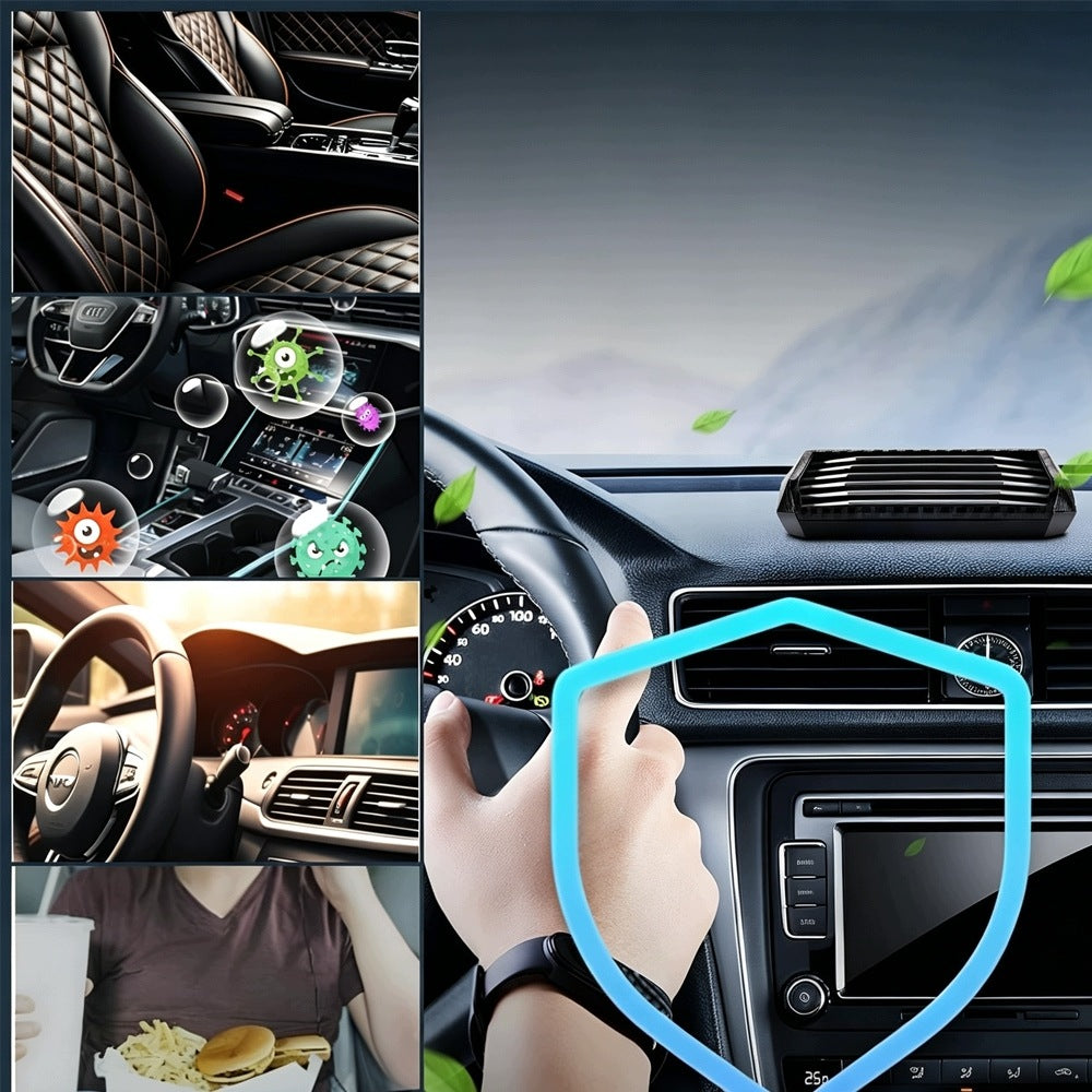 Car Air Purifier Black Solar Energy Packaging status original