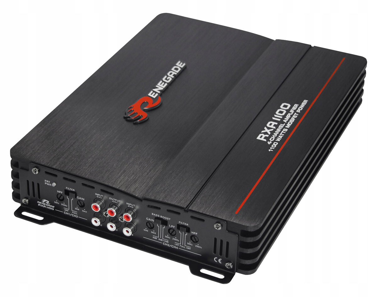 Car Amplifier 4 Channel Max Power 1100W - Renegade RXA1100
