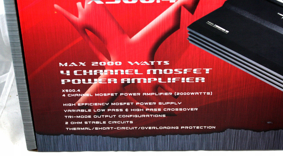 Car Amplifier Excalibur X500.4 4 channel 2000W MOSFET Packaging status original