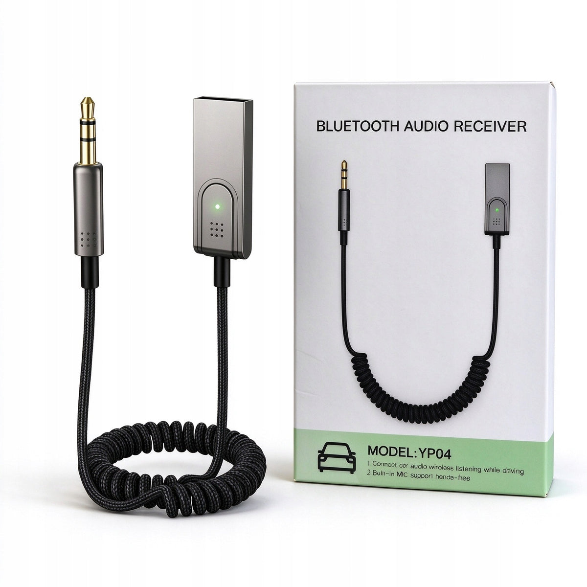 Car Bluetooth 5.3 Receiver USB AUX Audio Adapter Lossless Music