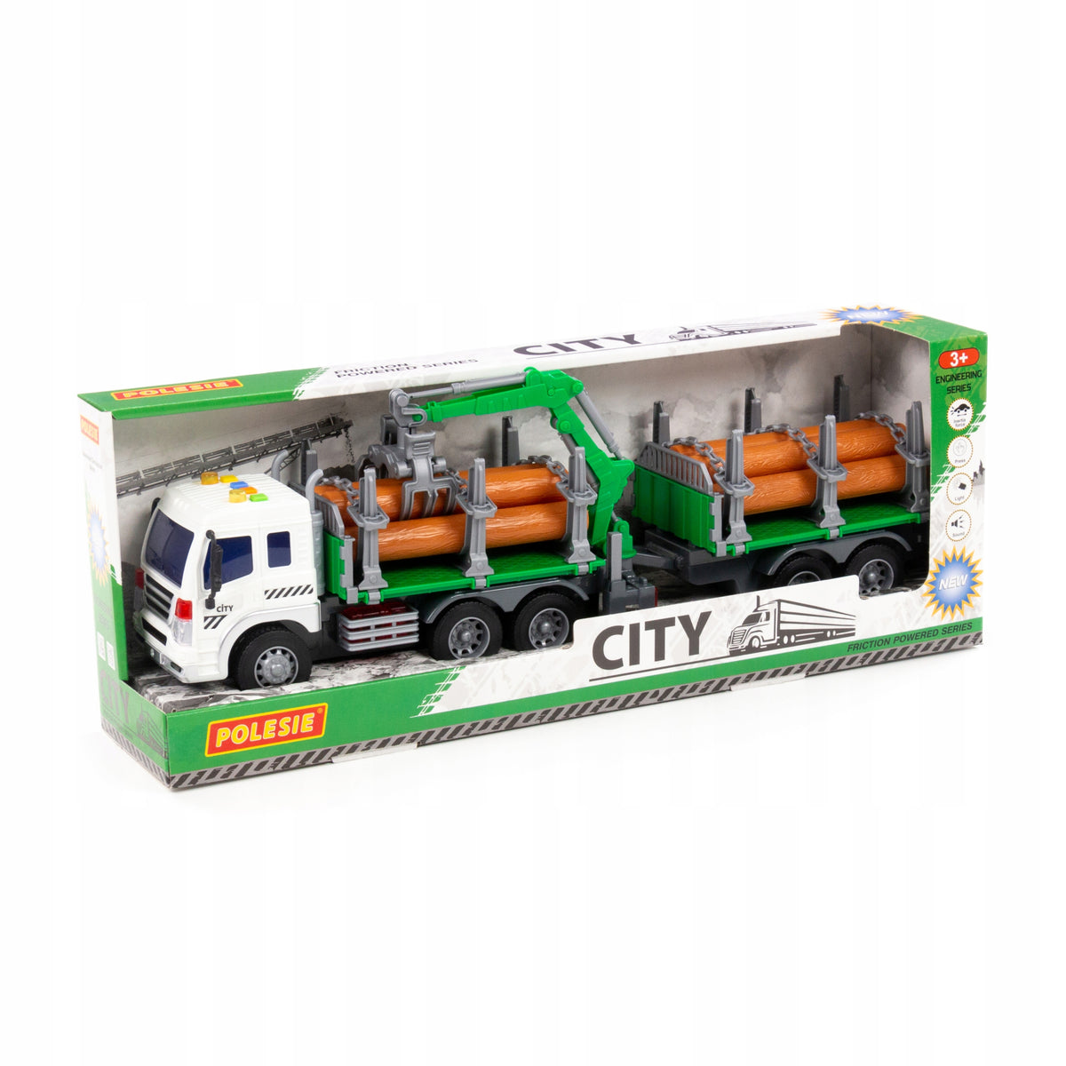 Car CITY long truck with trailer friction drive Packaging status original