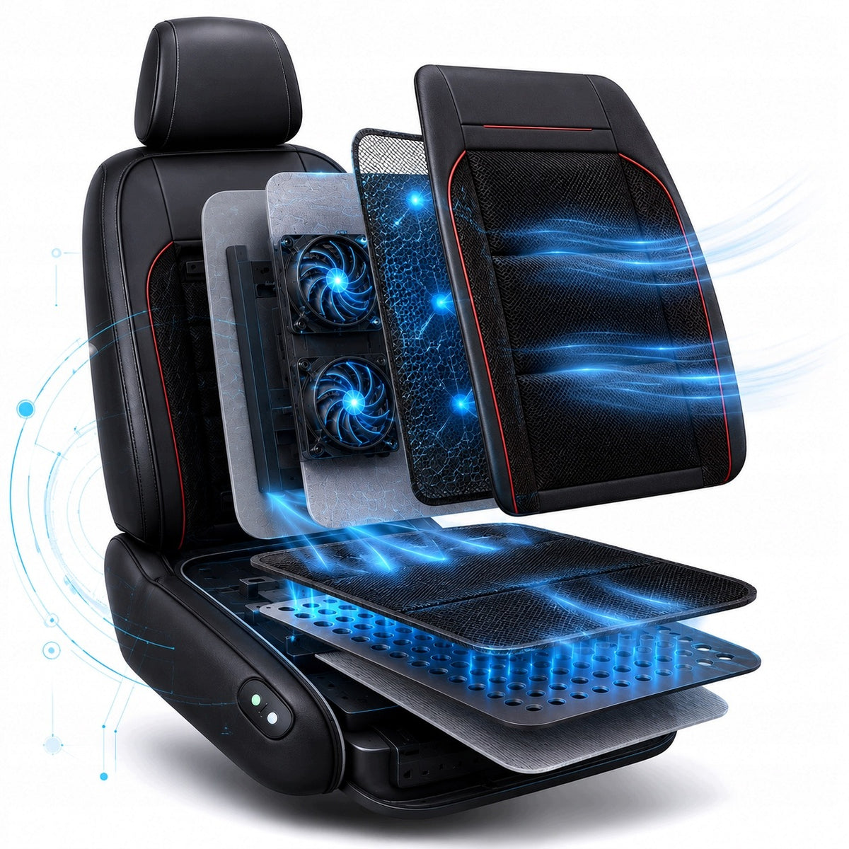 Car Cooling Mat Ventilated Seat 12V Vent Adjustment Packaging status original