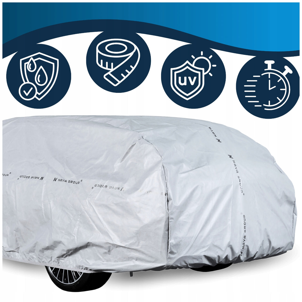 Car Cover Waterproof Tarpaulin Auto L2 Kombi 505 Strong 3W Length 505 cm