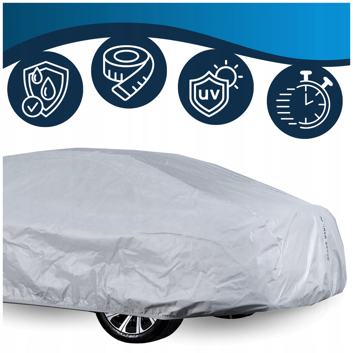 Car Cover Waterproof Tarpaulin Auto XL Sedan 530 Strong 3W Length 530 cm